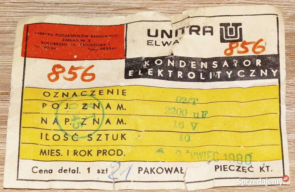 Kondensator elektrolityczny 2200 uF 16 V 02T śląskie
