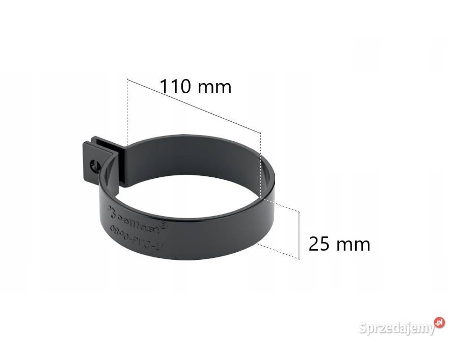 Bryza PVC Obejma 90 mm grafit Białystok