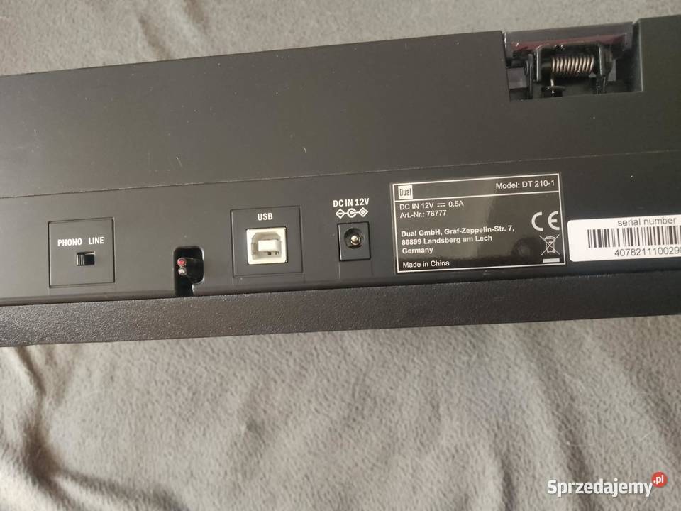 Gramofon Dual DT 210 z wejściem USB OPIS