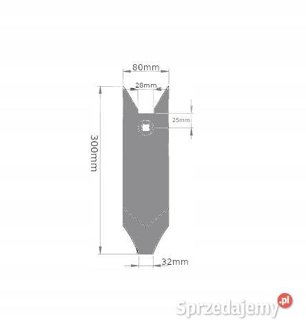 Dłuto grządzieli KONGSKILDE DELTA FLEX 300x80x12 Kamionna