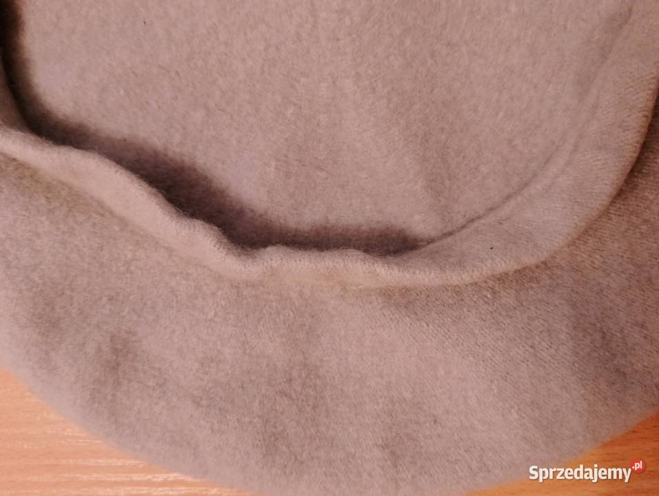 BERET szary z antenką nakrycie głowy vintage Dla kobiet wielkopolskie Złotniki