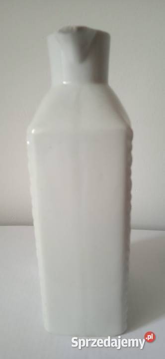Stary porcelanowy dzbanek do oleju sygnatuta