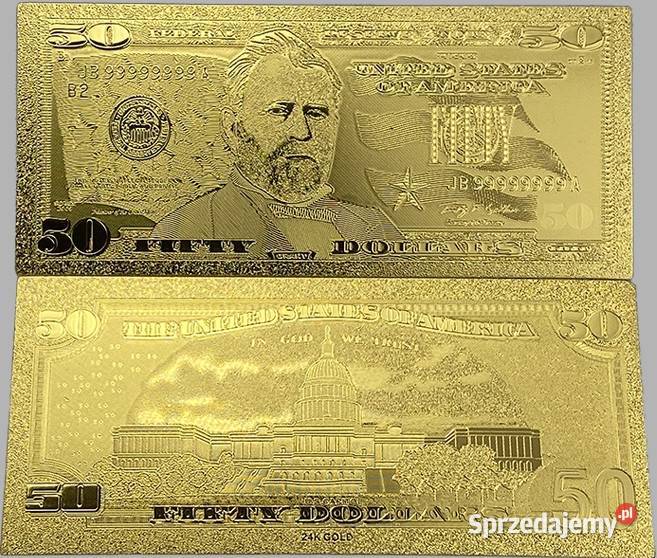 Komunia Prezent ZŁOTE BANKNOTY Dolar Euro Zestaw Antyki, Sztuka, Kolekcje śląskie
