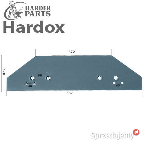 Płoza długa HARDOX 063611S części do pługa Suwałki