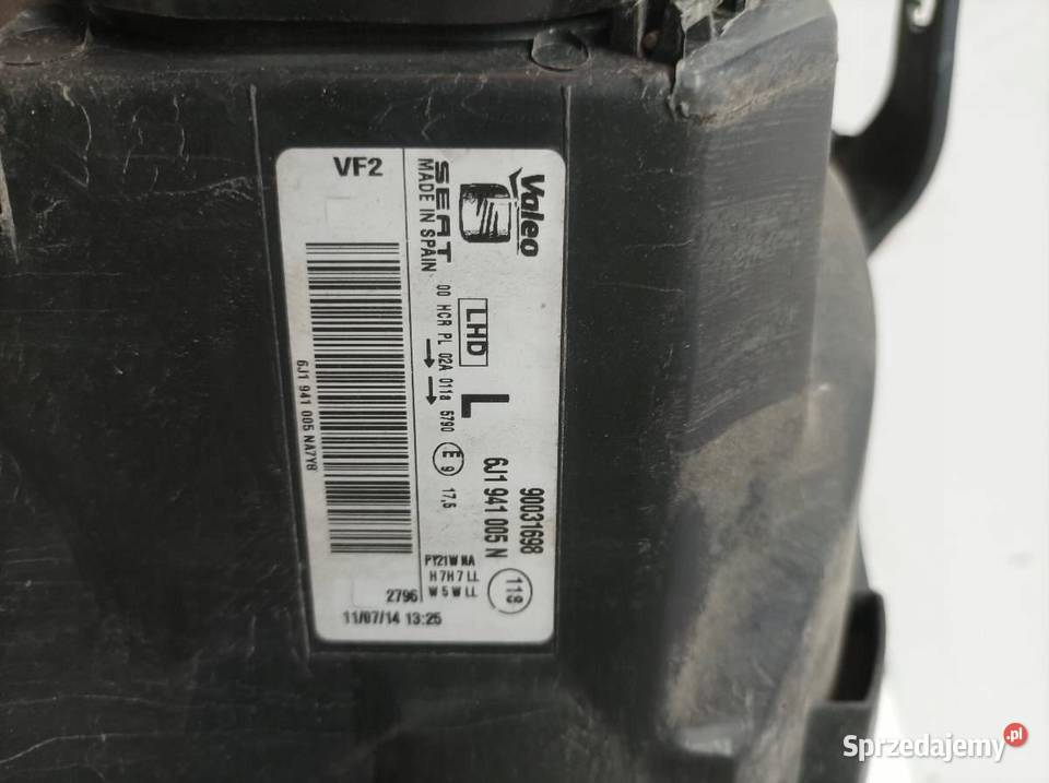 LAMPA PRZÓD LEWA LIFT EUROPA 6J1941005N Seat