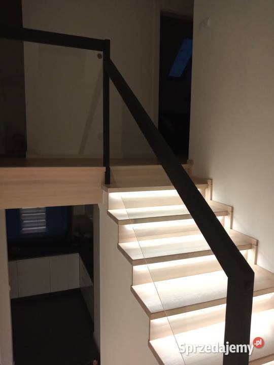 Schody drewniane dąb jesion belko stalowe Kraków sprzedam