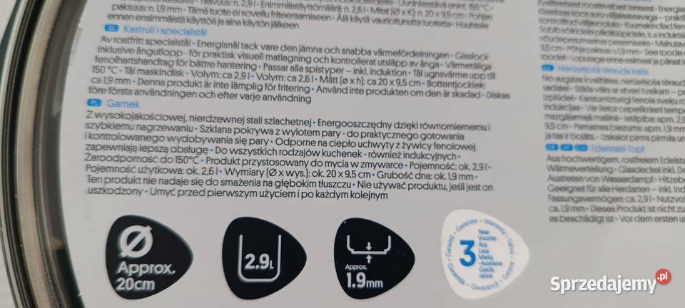 SILVERCREST Garnek ze stali szlachetnej 20 26 L Ełk