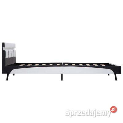 vidaXL Rama łóżka z LED biała sztuczna Dom i Ogród mazowieckie
