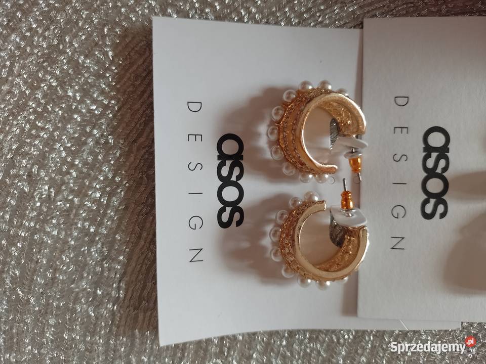 ASOS Bogato zdobione kolczyki z Londynu perły małopolskie