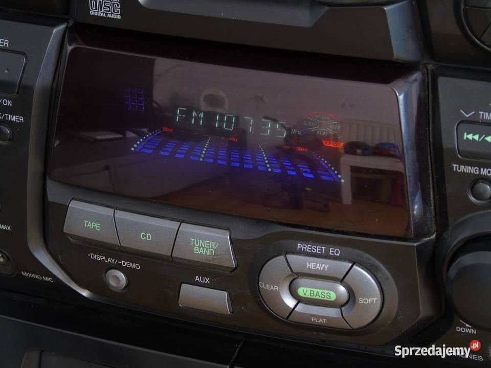 Wieża Panasonic radio AUX karaoke mocna DOSTAWA Jasło