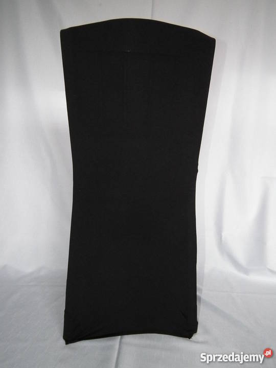 Pokrowce elastyczne czarne na krzesła wynajem Nysa
