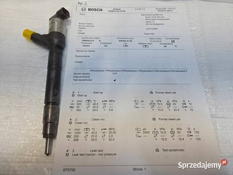 WTRYSK WTRYSKI WTRYSKIWACZE OPEL ASTRA K J kujawsko-pomorskie