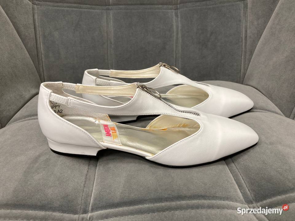 Nowe białe płaskie buty American Eagle vintage 24.5cm sprzedam