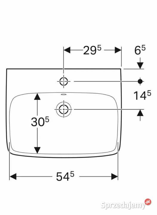Sprzedam umywalkę marki Geberit Selena Square 60 Umywalki łódzkie