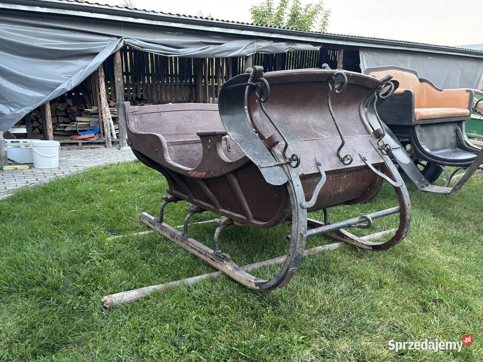 Zabytkowe oryginalne sanie z Podlasia ponad 100 lubelskie Biłgoraj