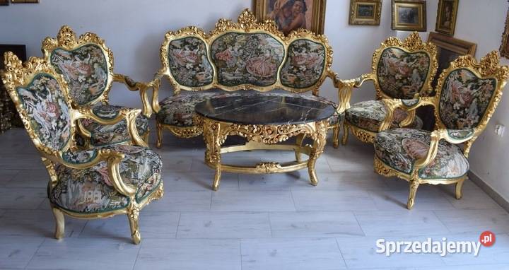 GOBELIN Arystokracja Barokowy Komplet Wypoczynek Kraków