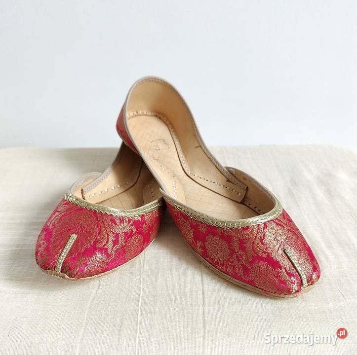 Indyjskie buty baleriny khussa 39 orient boho inna Szczecin