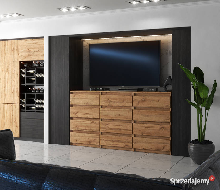 Komoda 12 Szuflad Nowoczesna Drewniana Szafka Elbląg sprzedam