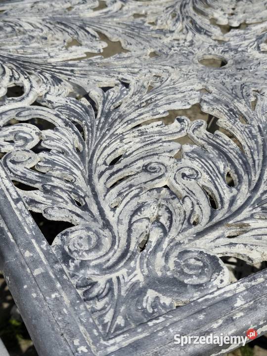 Piękny Aluminiowy Zestaw Ogrodowy Vintage Styl Poddębice