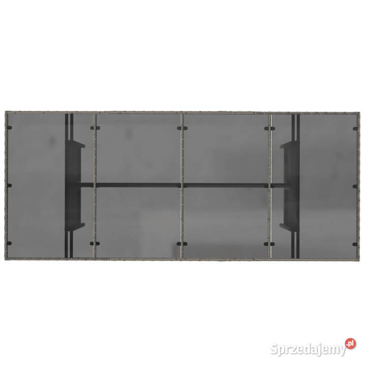 Stół ogrodowy ze szklanym blatem szary 190x80x74 Warszawa