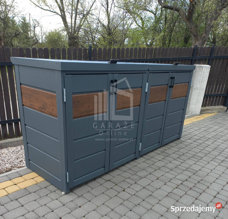 wiata śmietnikowa obudowa kubłów 275x80x120 Dąbrowa Górnicza