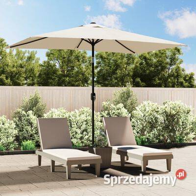 vidaXL Prostokątny parasol ogrodowy biały mazowieckie Warszawa