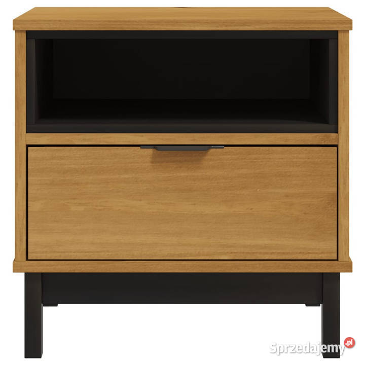 Stolik boczny FLAM 50x50x50 lite drewno sosnowe