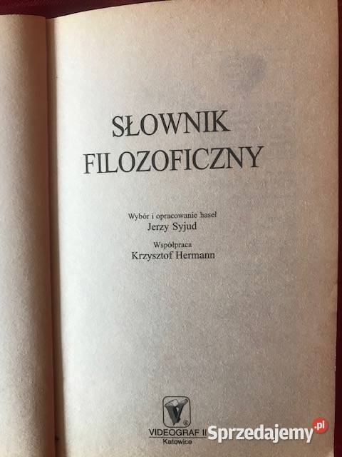 Słownik filozoficzny ponad 1000 haseł lubuskie Zbąszynek