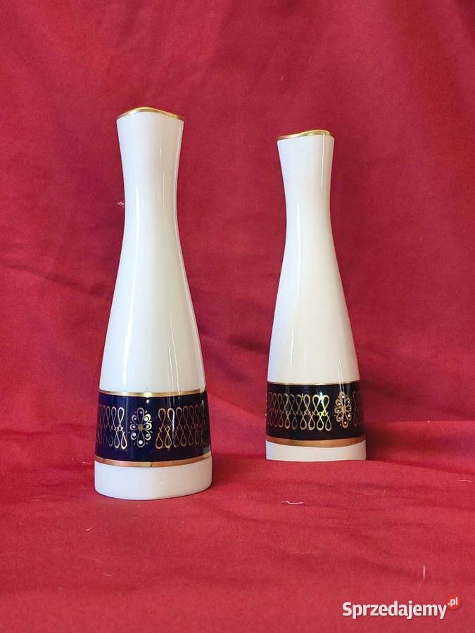 Para wazonów porcelanowych Echt Kobalt Made in łódzkie