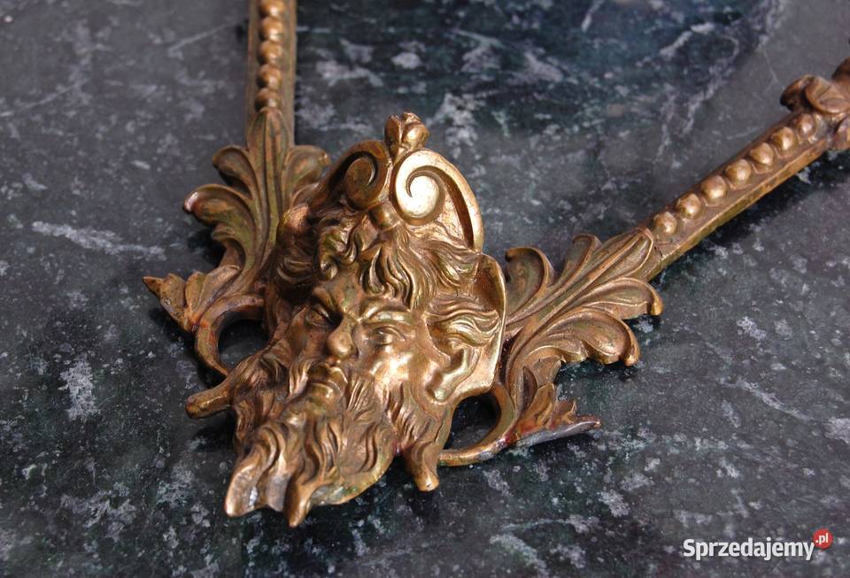 Dekor mosiężny Faun Pan klasycyzm część lustra Lublin