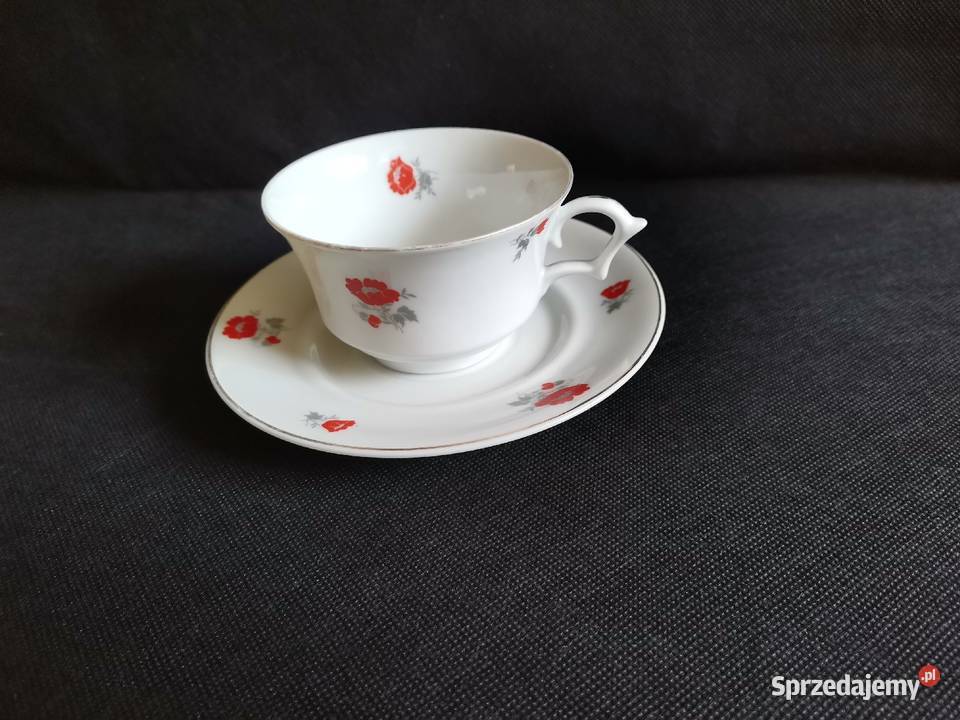 Stara filiżanka Łucja Maki porcelana Giesche Art Porcelana i szkło Katowice
