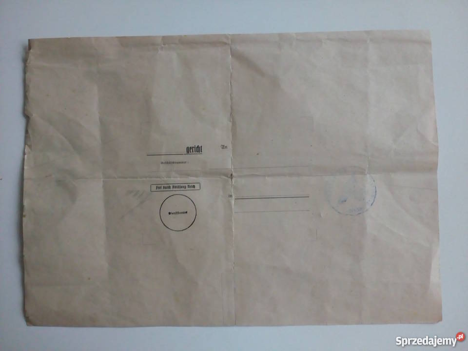 Niemieckie pismo urzędowe 1942 r Militaria podkarpackie Rzeszów