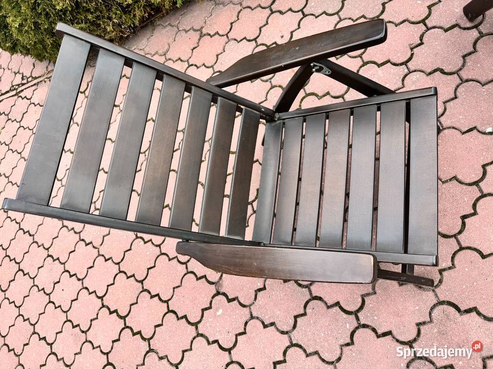 Leżak drewniany ogrodowy na taras brązowy Garwolin sprzedam