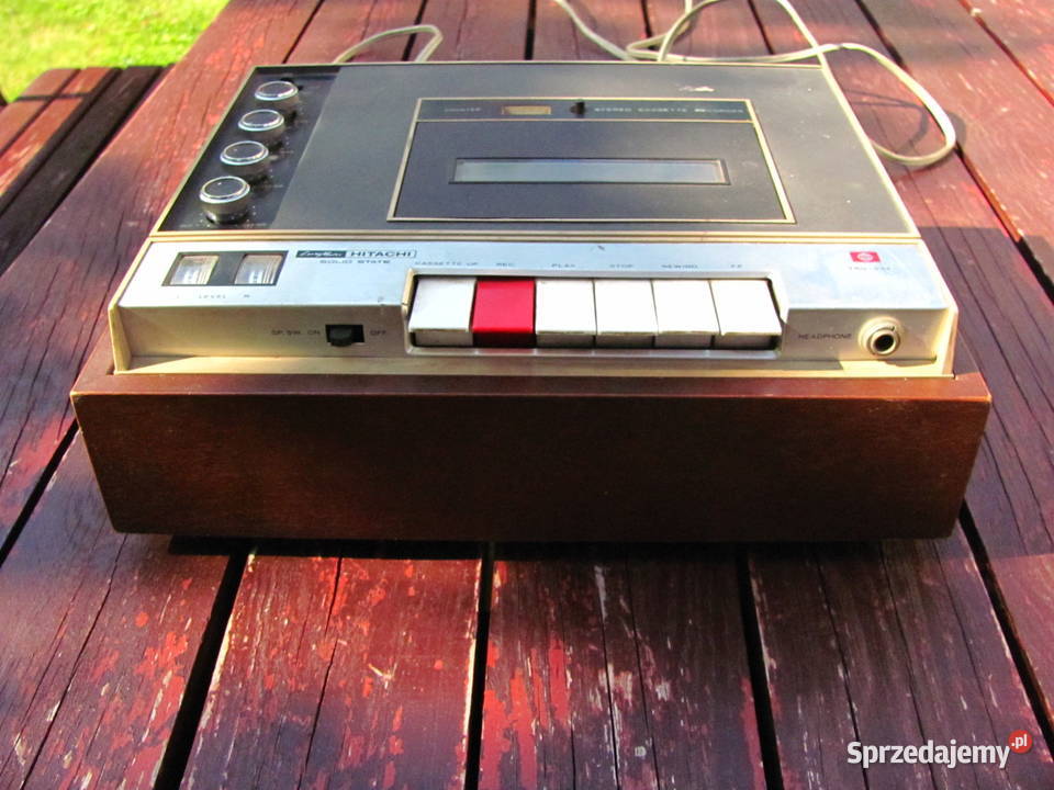 Magnetofon kasetowy Hitachi vintage made in łódzkie Łódź