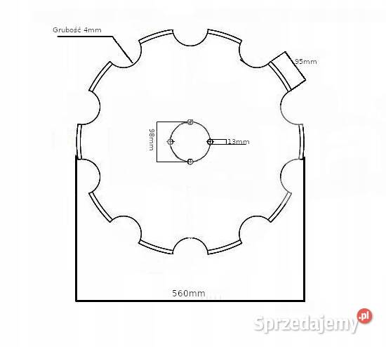 TALERZ UZĘBIONY OFAS 560 mm 4 otw brona sprzedam