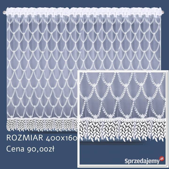 Firana prosta 400x160 markizeta gipiura Firany