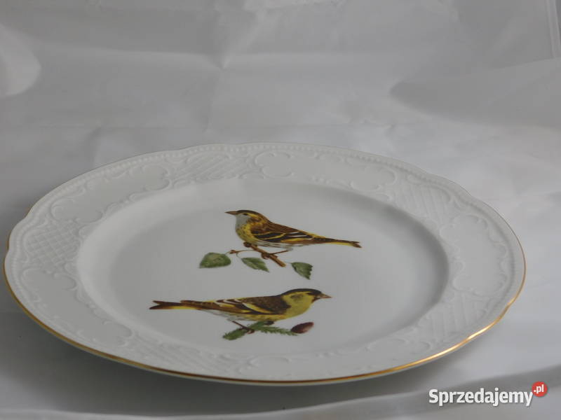 Patera porcelanowa z ptakami Fyrklvern Szwecja Porcelana i szkło Szczecin