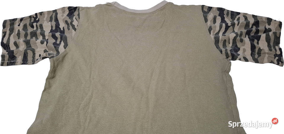 Koszulka chłopięca Tshirt zieleń moro czołg 134 Czeladź