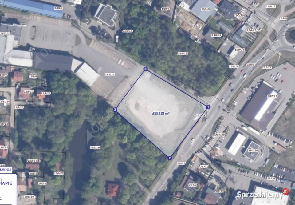 Plac 6500 mkw składowy handlowy parking Straszyn 6500m2