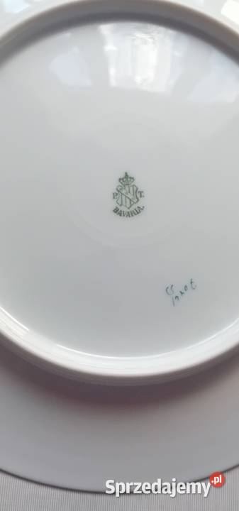 Secesyjny talerzyk Tirschenreuth sygnatura Porcelana i szkło Koźminek