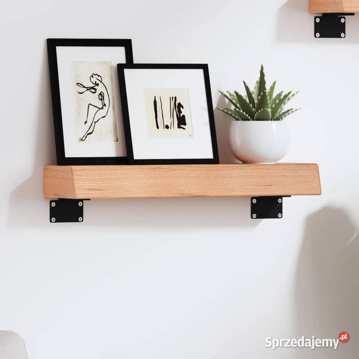 Półka jasnobrązowa 40x10x6 lakierowane lite Półki