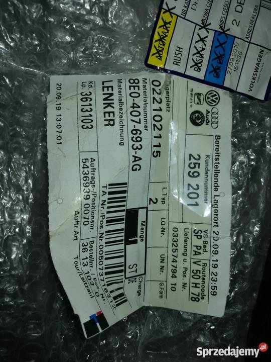 Audi A4 8D Wahacz przedni lewy 8E0407693AG osobowe Jaworzno