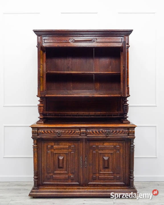Antyk kredens francuski DĘBOWY lata 40 BUFET wielkopolskie Kalisz