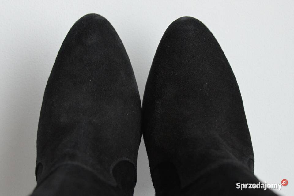 Kozaki DUO SZERSZA cholewka 41 naturalny zamsz