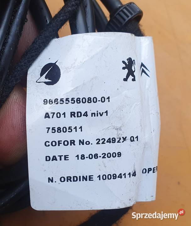 PEUGEOT 207 ANTENA DACHOWA BAT WIĄZKA 9665556080
