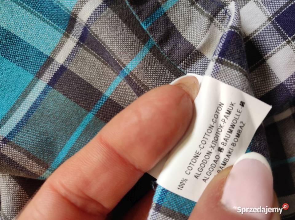 Benetton koszula w kratę bawełniana z Rozmiar 0