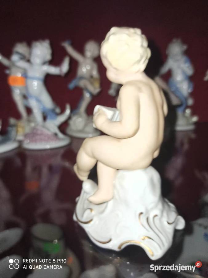 Figurka Puto z harmoszką Sygnatura Schaubach pomorskie Gdańsk