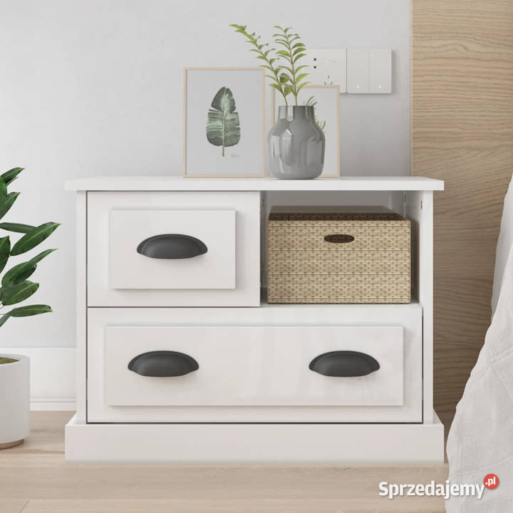 Szafka nocna biała wysoki połysk 60x39x45 Warszawa