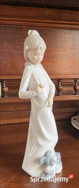 Figurka dziewczyny z pieskiem Zaphir Lladro pomorskie Gdańsk