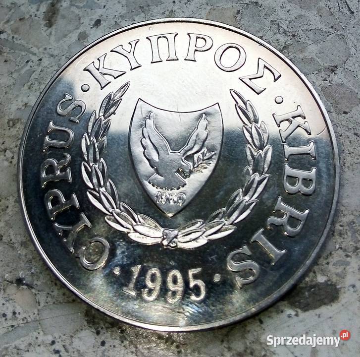 CYPR 1 FUNT 1995 r 50 ROCZNICA FAODUŻAŁADNA Numizmatyka Legionowo